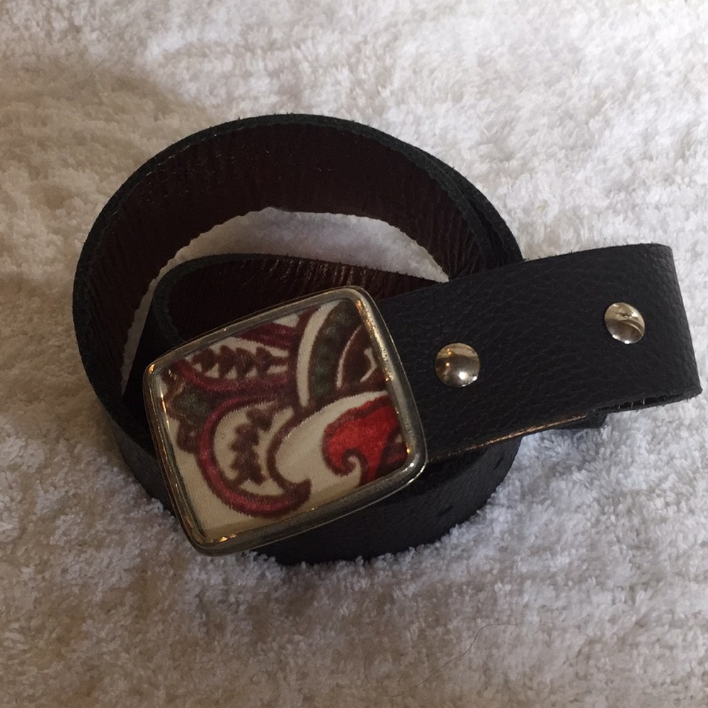 Presh black reversible belt